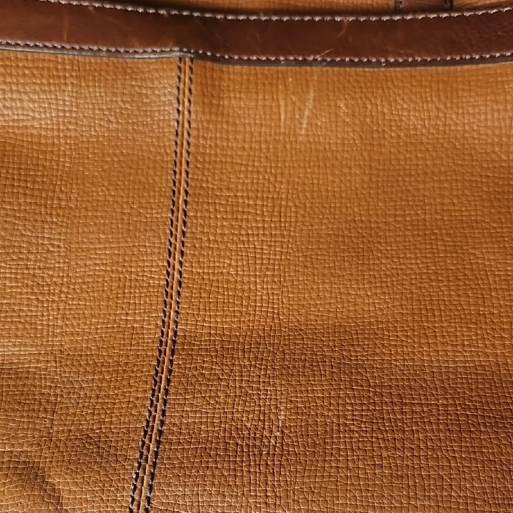 Fossil Brown Leather Messenger Bag